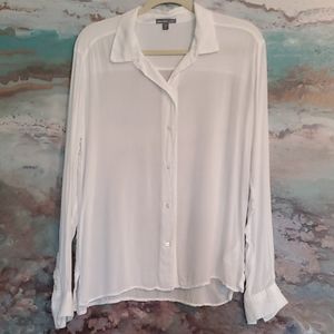 James Perse White Button Down Top